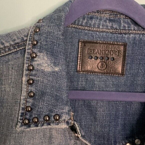 BLANKNYC Denim Studded Distressed Jacket - Picture 4 of 6